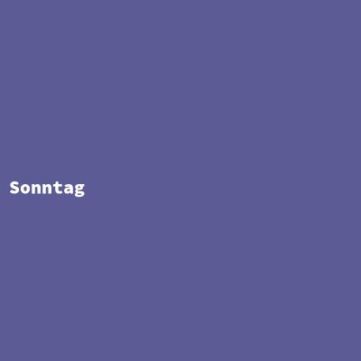 Hersteller: Sonntag