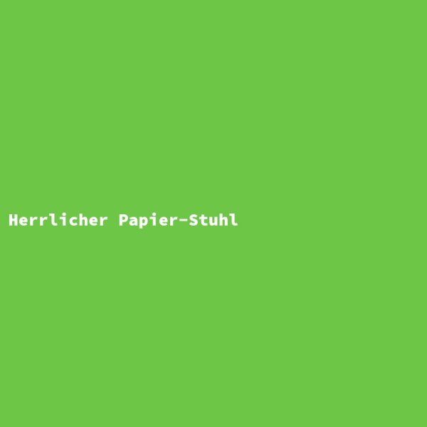 Herrlicher Papier-Stuhl
