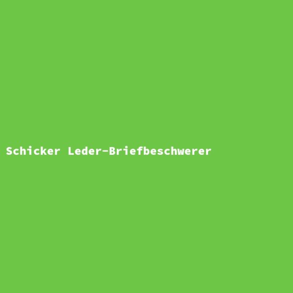 Schicker Leder-Briefbeschwerer
