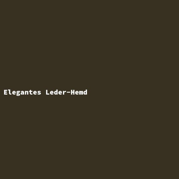 Elegantes Leder-Hemd